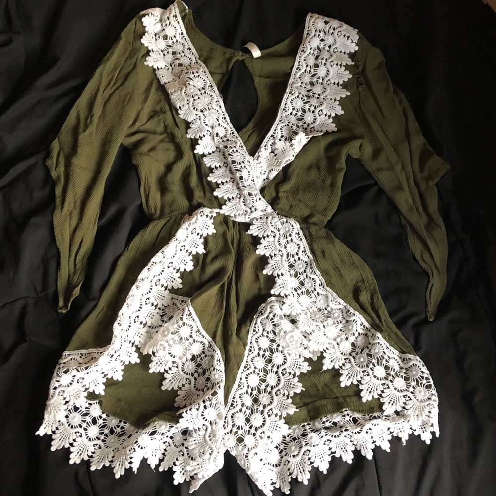 Olive green romper